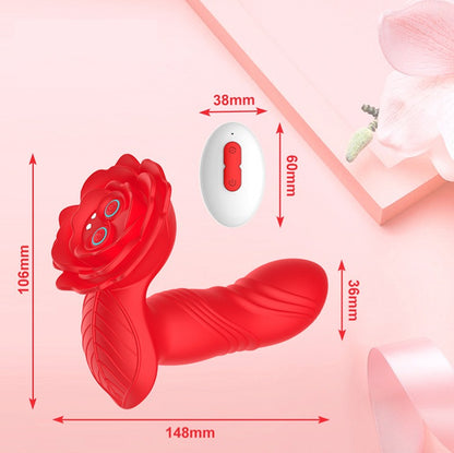 VIBRADOR PORTATIL FORMA DE FLOR Z06107RA