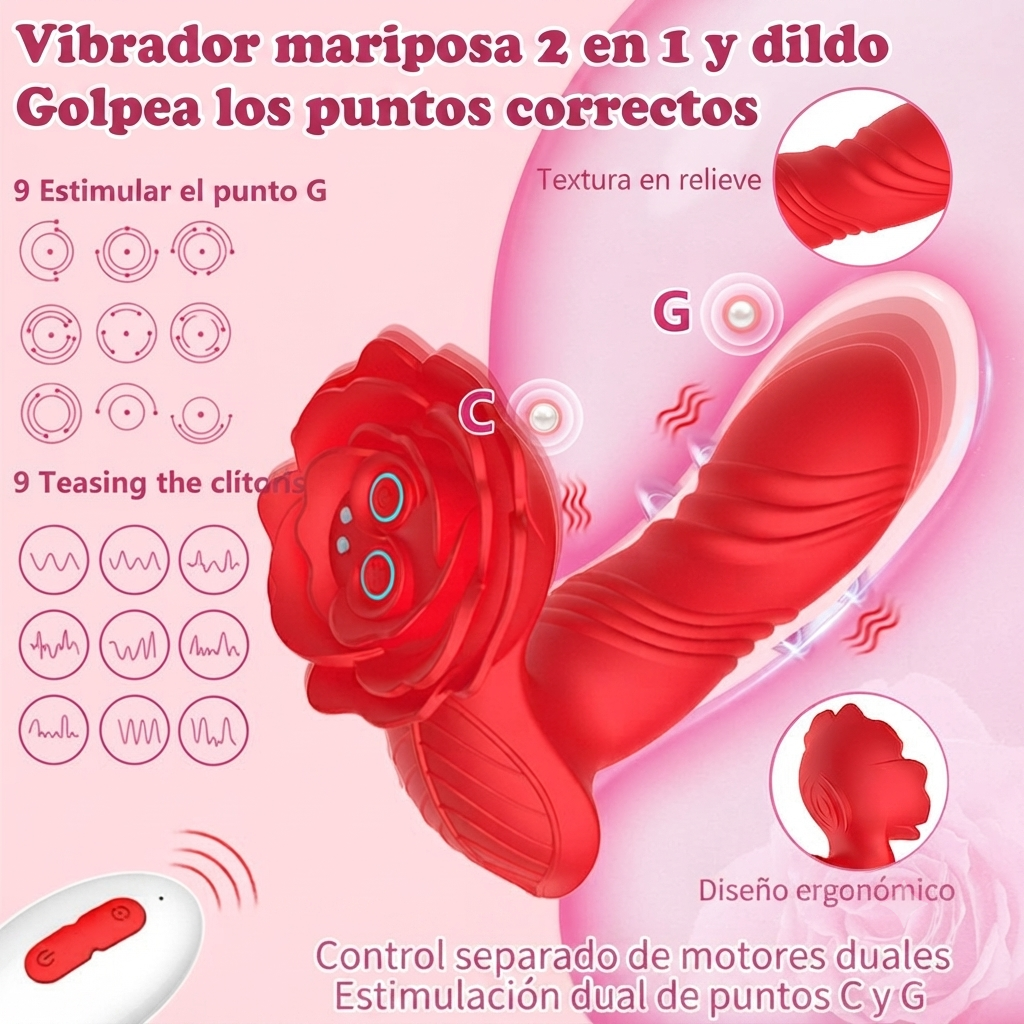 VIBRADOR PORTATIL FORMA DE FLOR Z06107RA