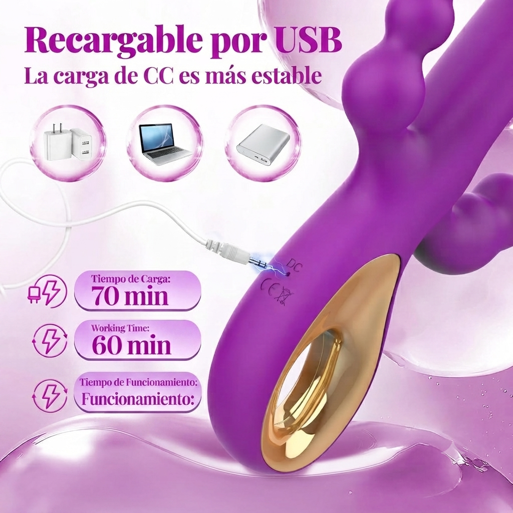 CONEJO VIBRADOR DOBLE ESTIMULO