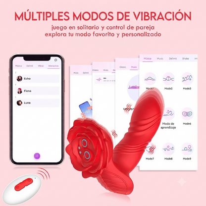 VIBRADOR PORTATIL FORMA DE FLOR Z06107RA